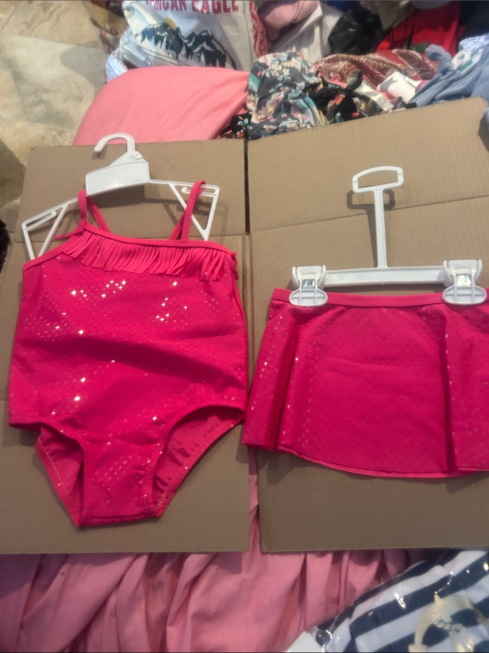 NWT sz 18 mths pink swimsuit w/skirt